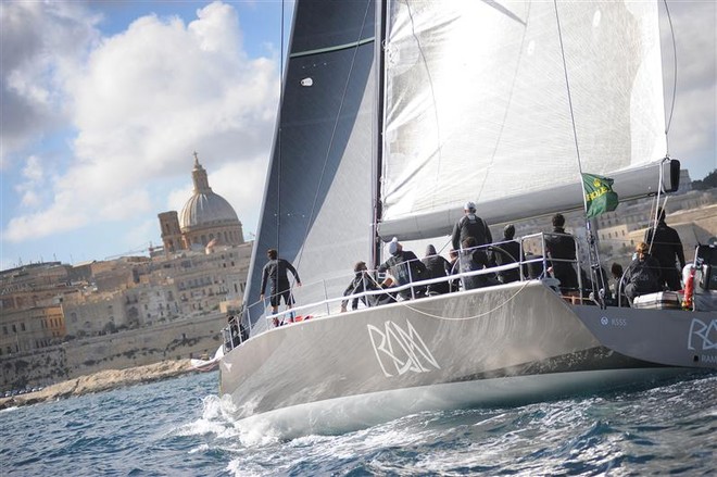 RAN, GBR, second boat over the line - Rolex Middle Sea Race 2011 © Rolex/Rene Rossignaud